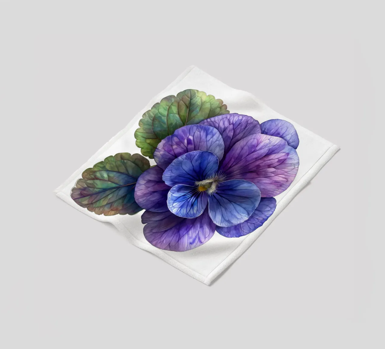 Violet Flower fleece blanket by Bold Blooms