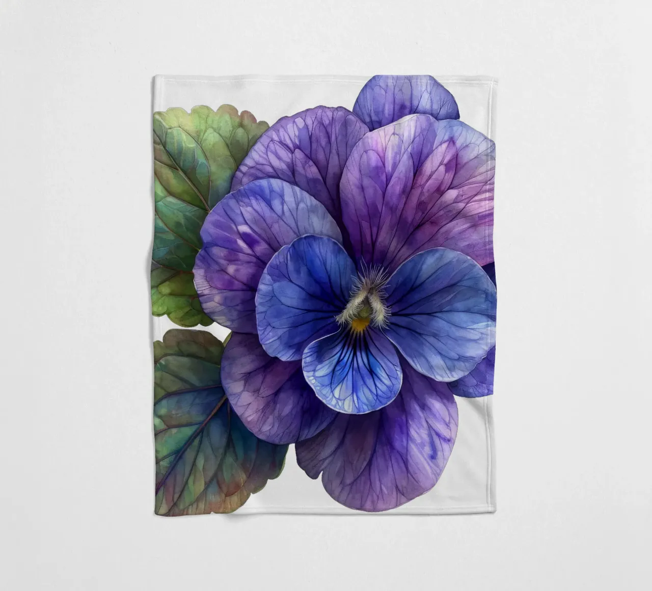Violet Flower fleece blanket by Bold Blooms