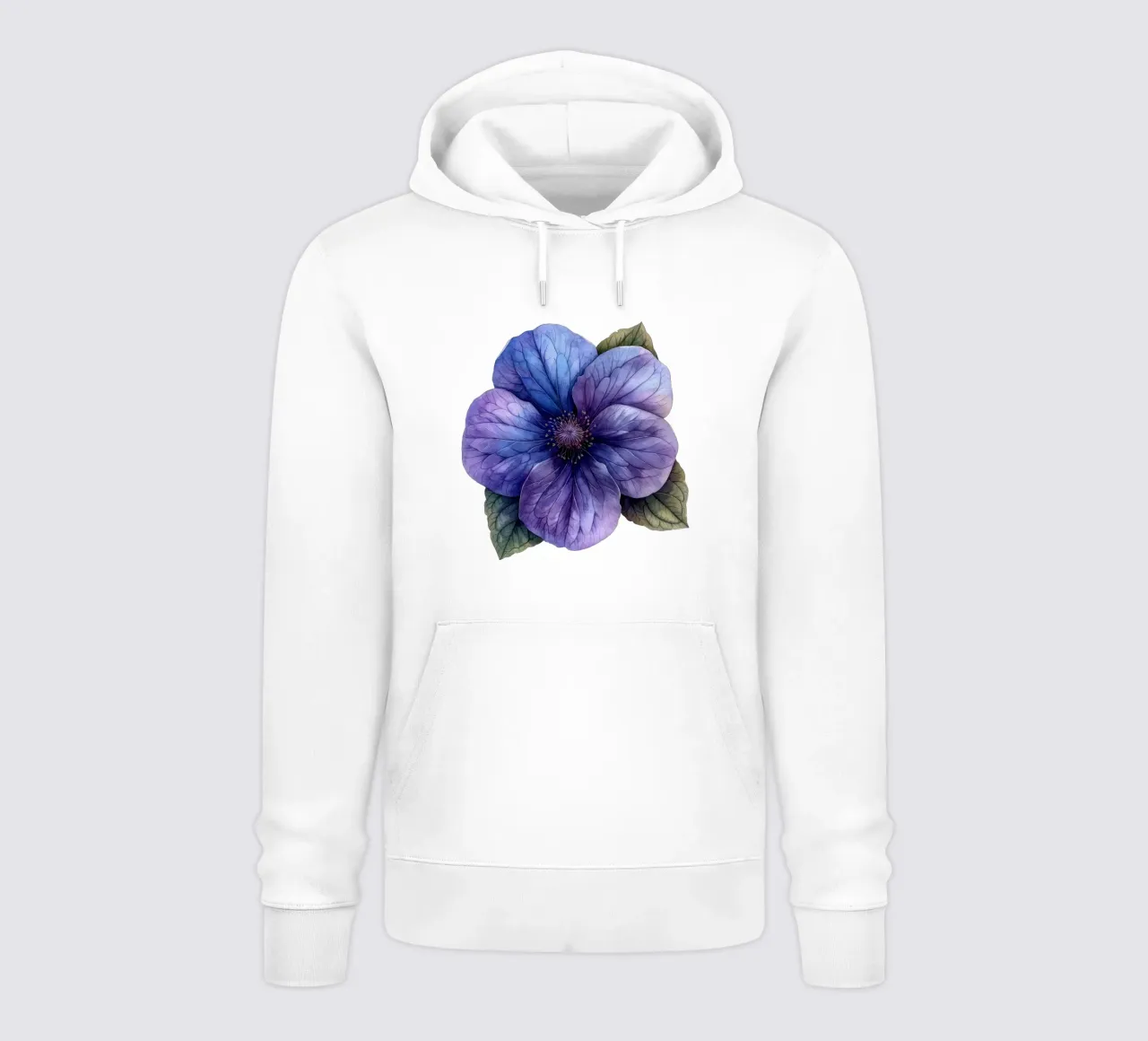 Fiore viola felpa con cappuccio da Bold Blooms