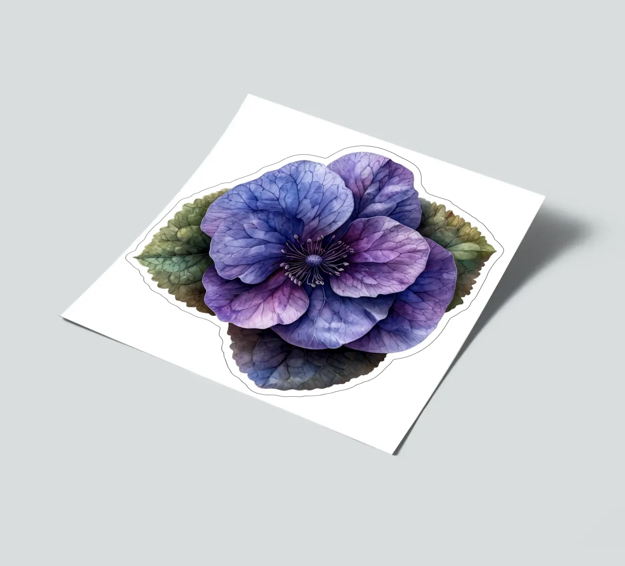 Violette Blume Stickerbogen von Bold Blooms