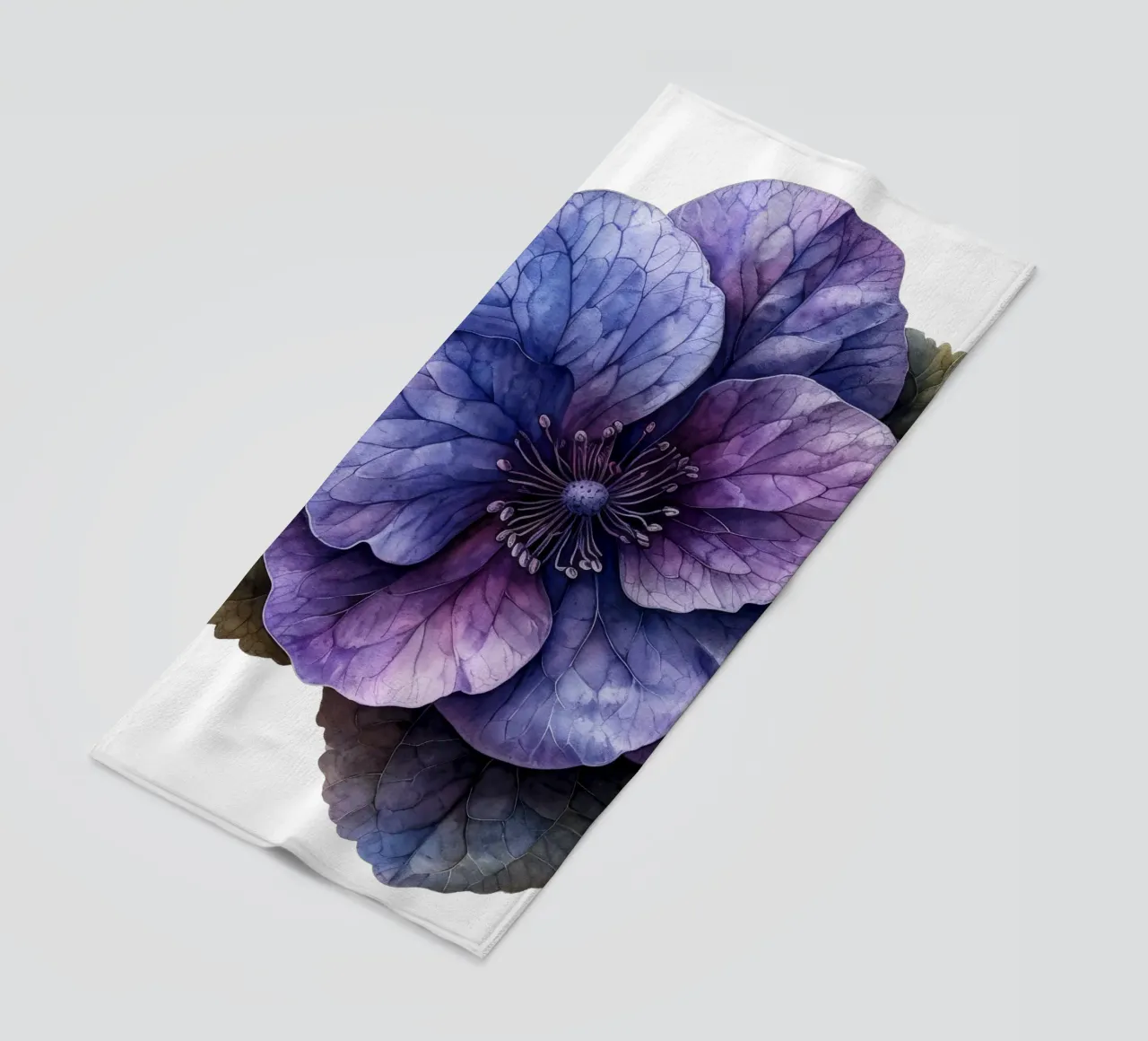 Fiore viola telo mare da Bold Blooms