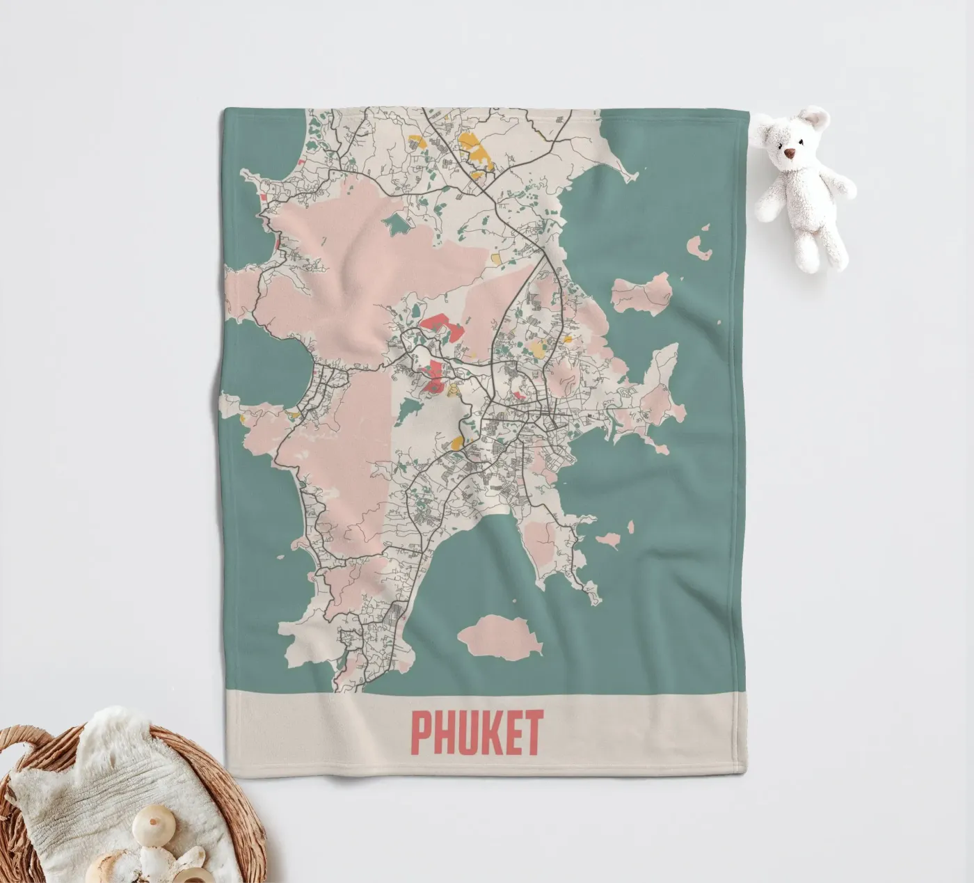 PHUKET fleecedeken van Travelstudio