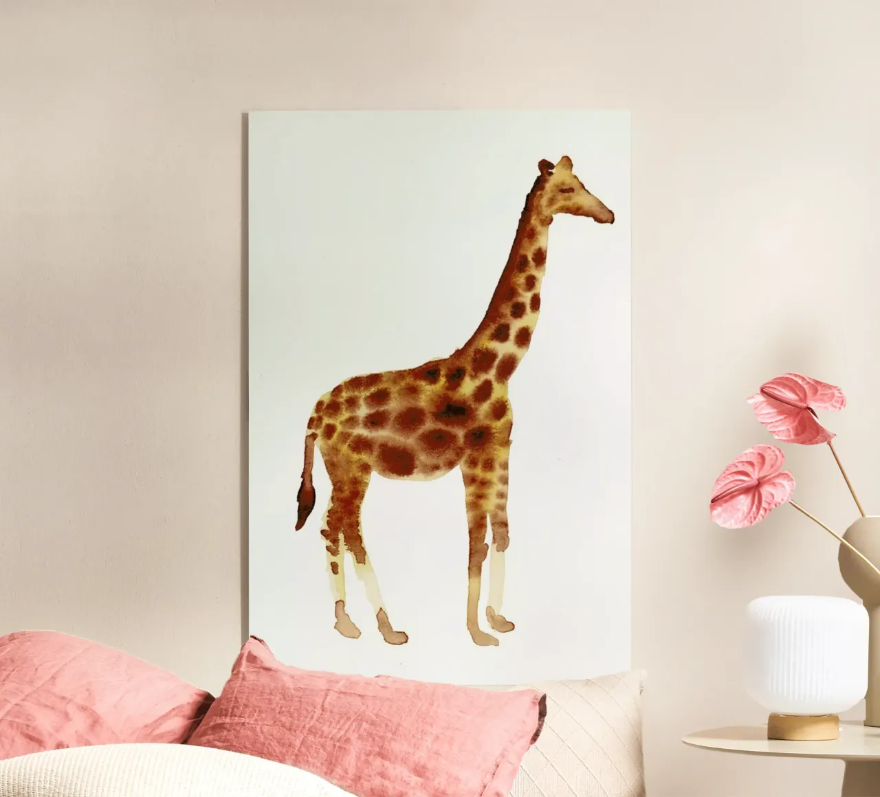 Giraffe acryl van Farina Kuklinski