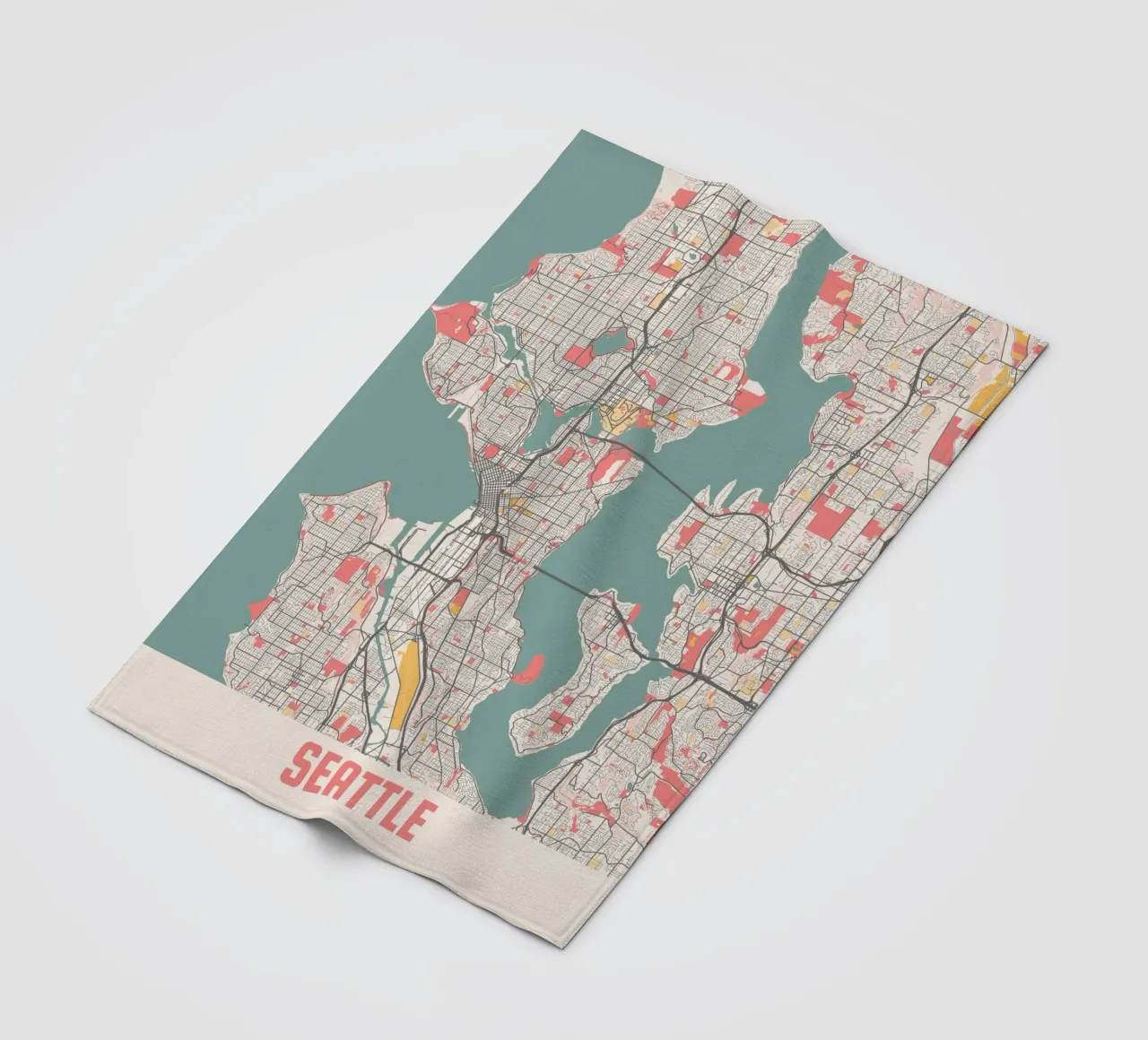 SEATTLE fleece blanket by Travelstudio