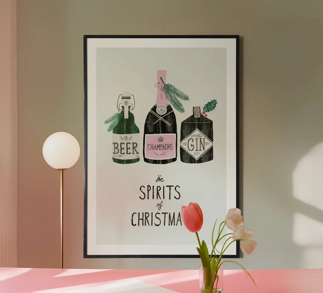 Spirit of Christmas No. 4 poster con telaio in plastica da typealive