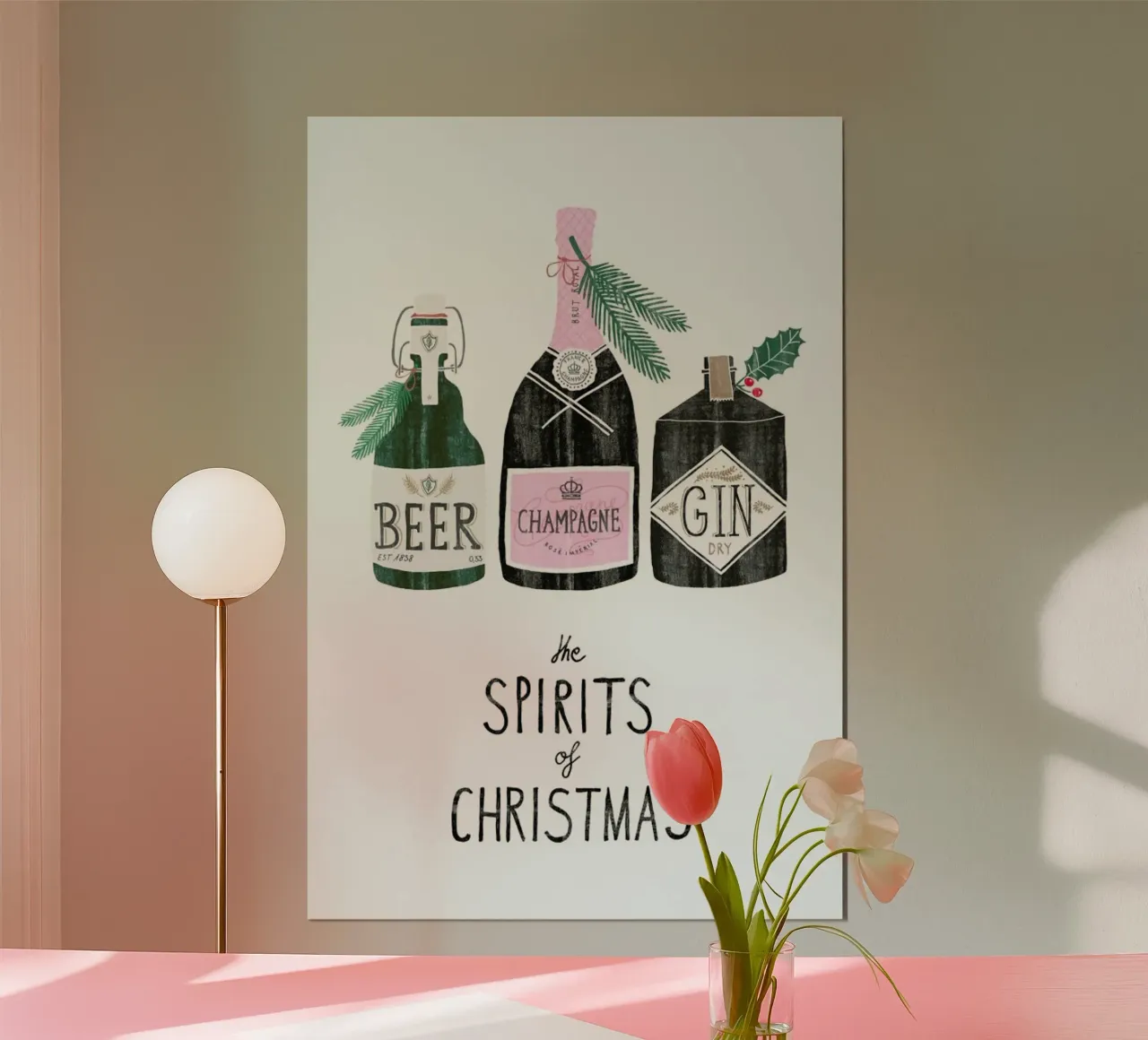Spirit of Christmas No. 4 poster con telaio in plastica da typealive