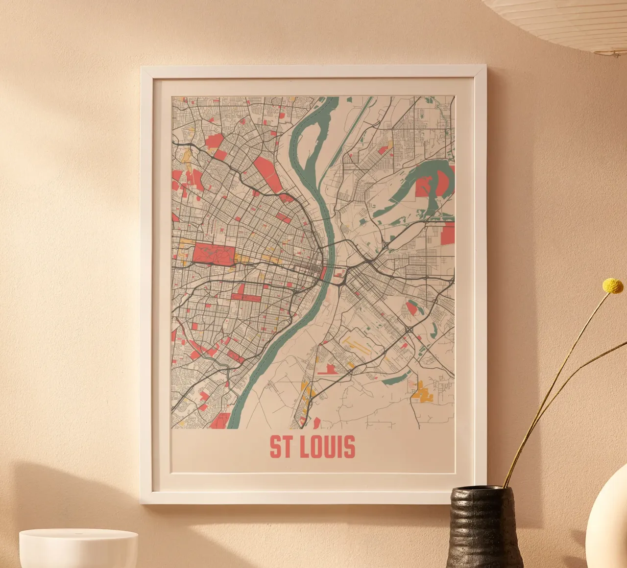 ST LOUIS poster con telaio in alluminio da Travelstudio