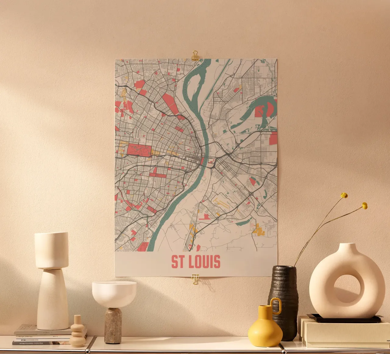 ST LOUIS poster con telaio in alluminio da Travelstudio