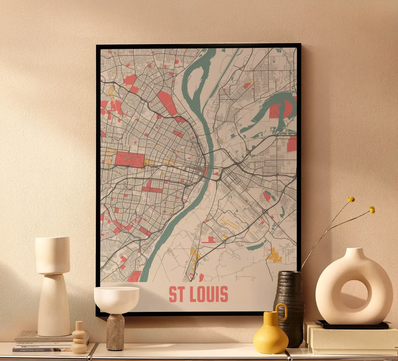 ST LOUIS poster con telaio in alluminio da Travelstudio