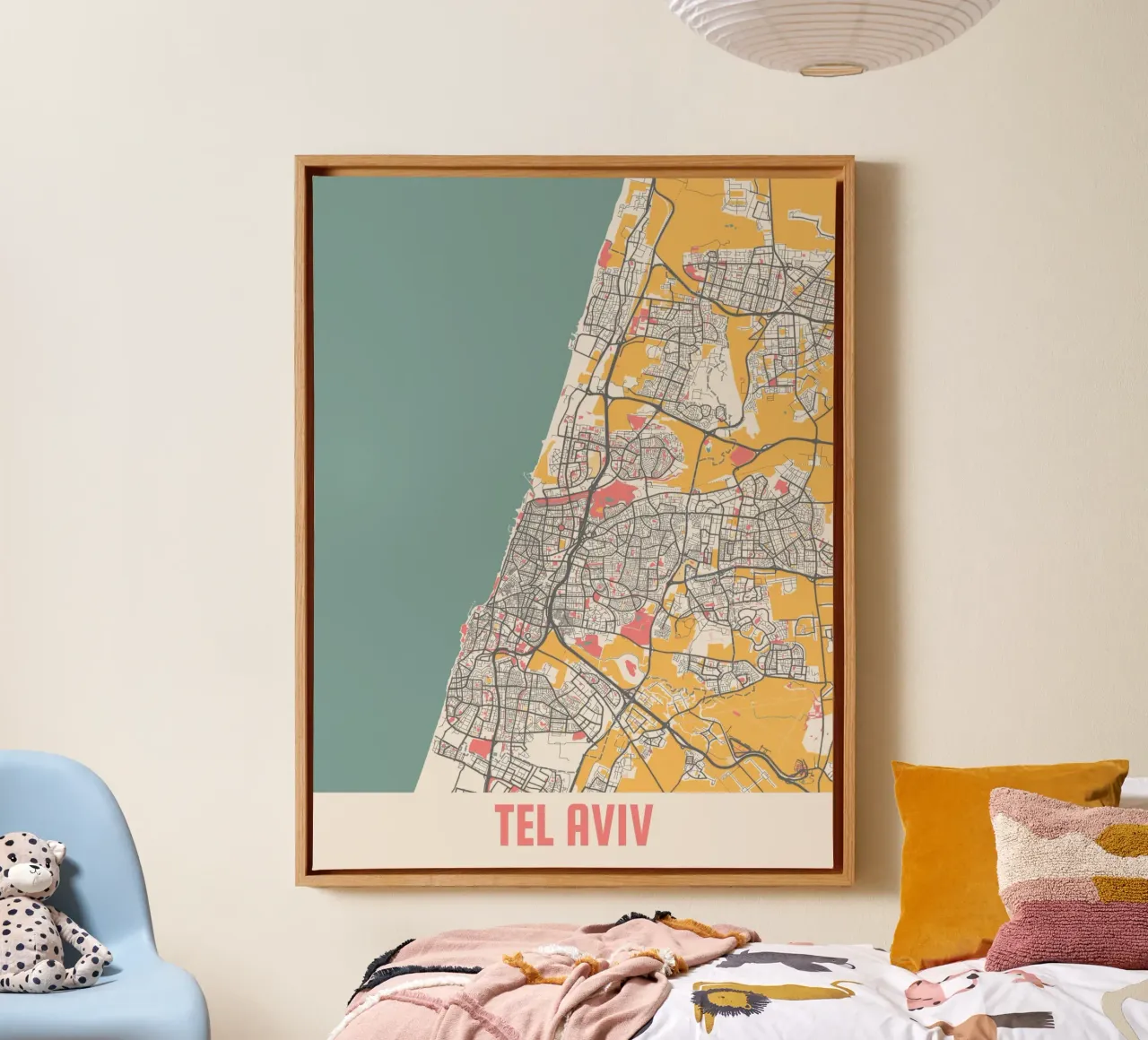 TEL AVIV tela con Cornice a cassetta da Travelstudio