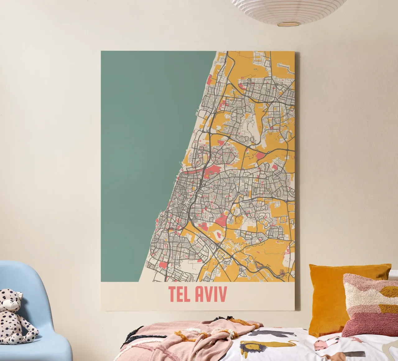 TEL AVIV tela con Cornice a cassetta da Travelstudio