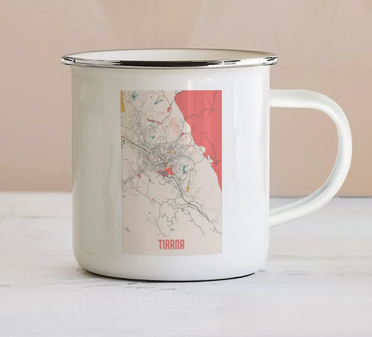 TIRANA tazza in smalto da Travelstudio