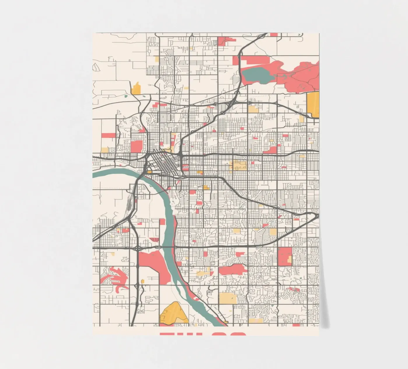 TULSA sticker sheet by Travelstudio
