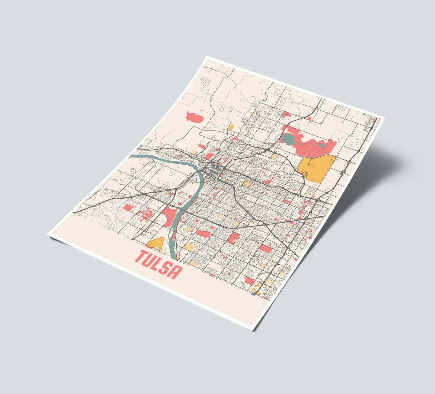 TULSA sticker sheet by Travelstudio