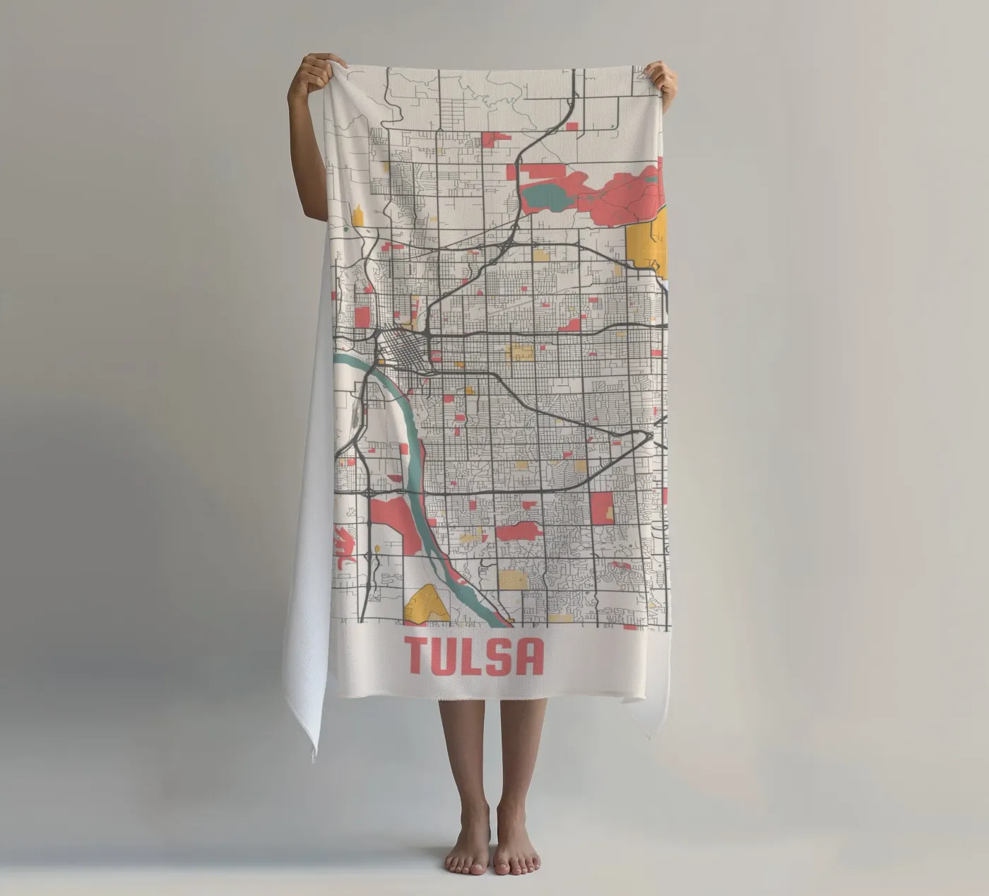 TULSA beach towel by Travelstudio