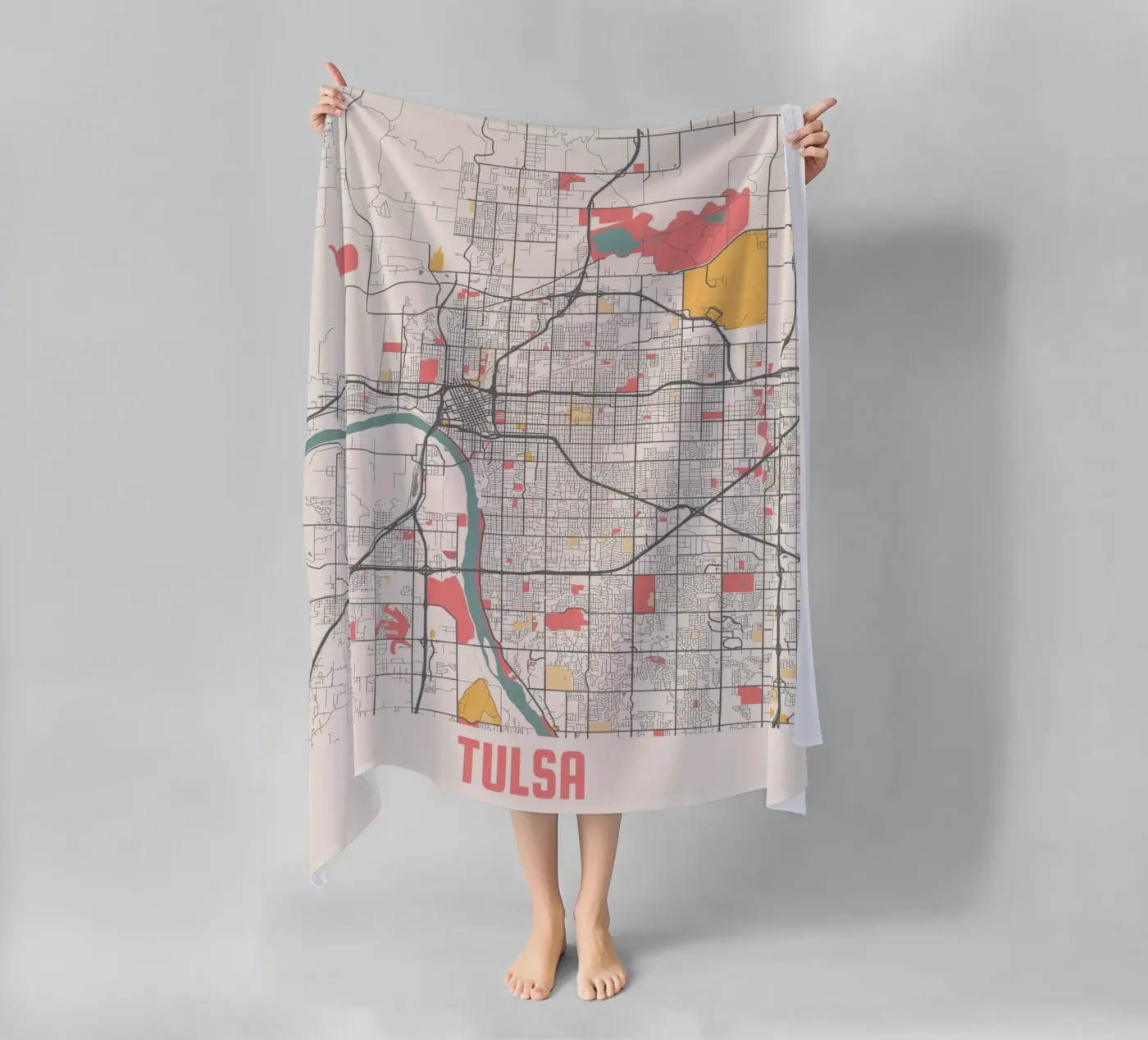 TULSA beach towel by Travelstudio