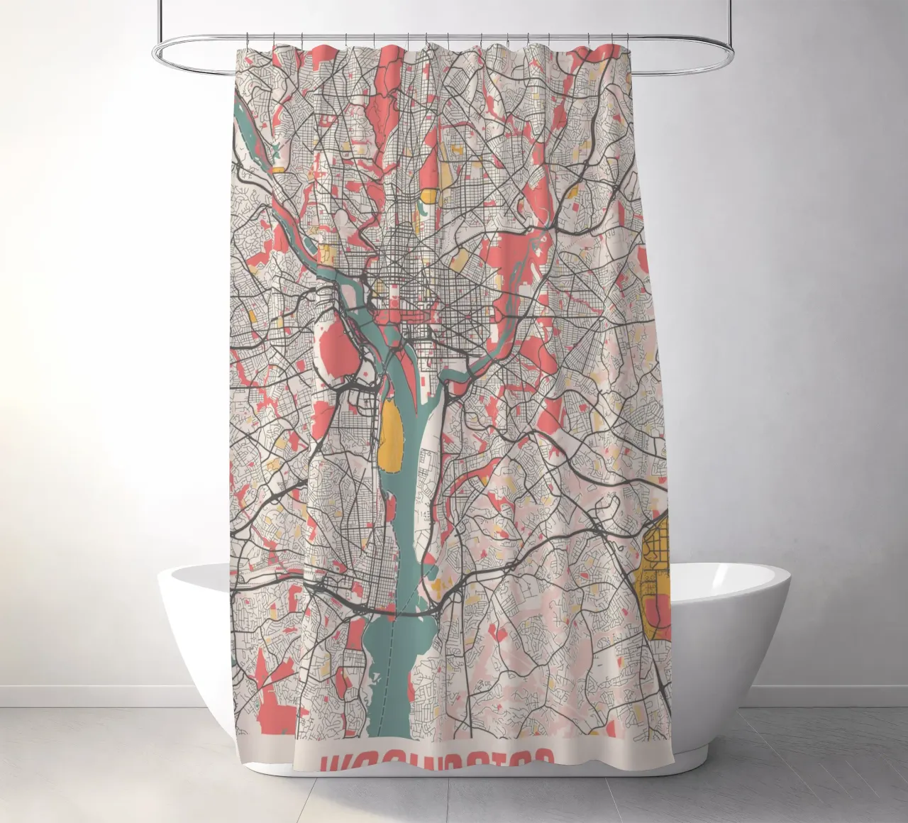WASHINGTON shower curtain by Travelstudio