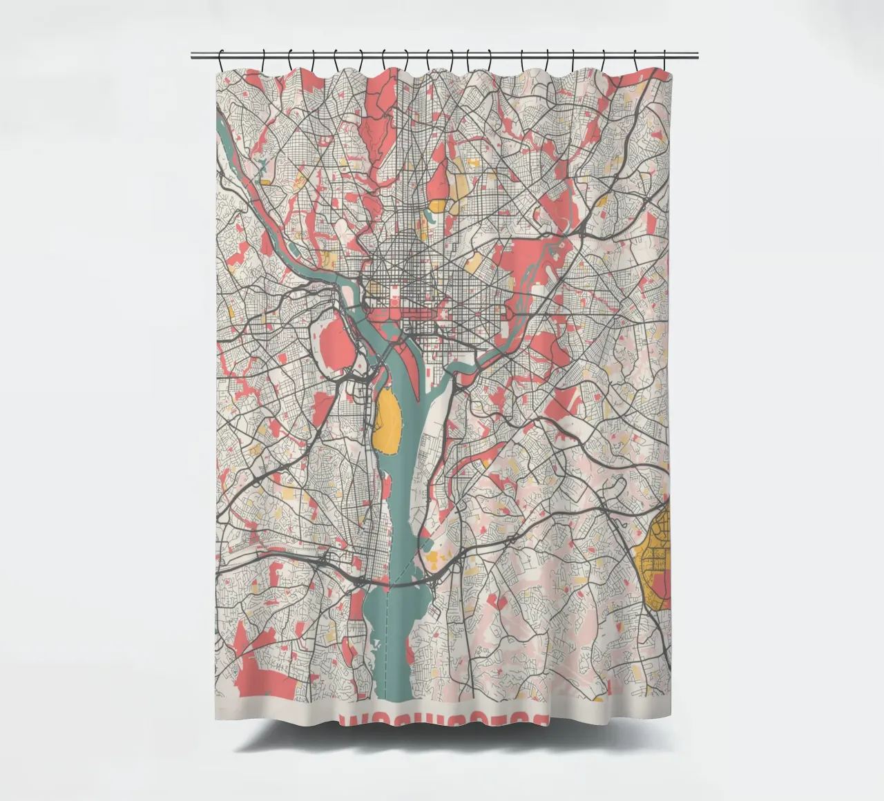 WASHINGTON shower curtain by Travelstudio