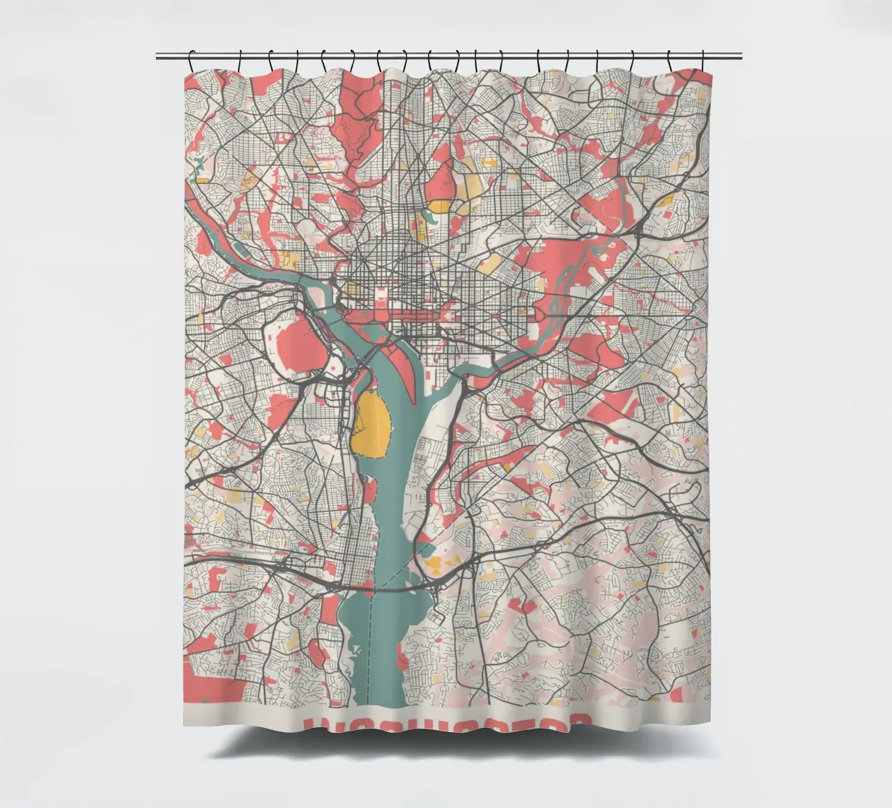 WASHINGTON shower curtain by Travelstudio