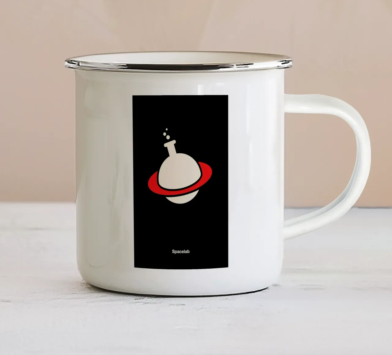 Spacelab tazza in smalto da Viktor Hertz