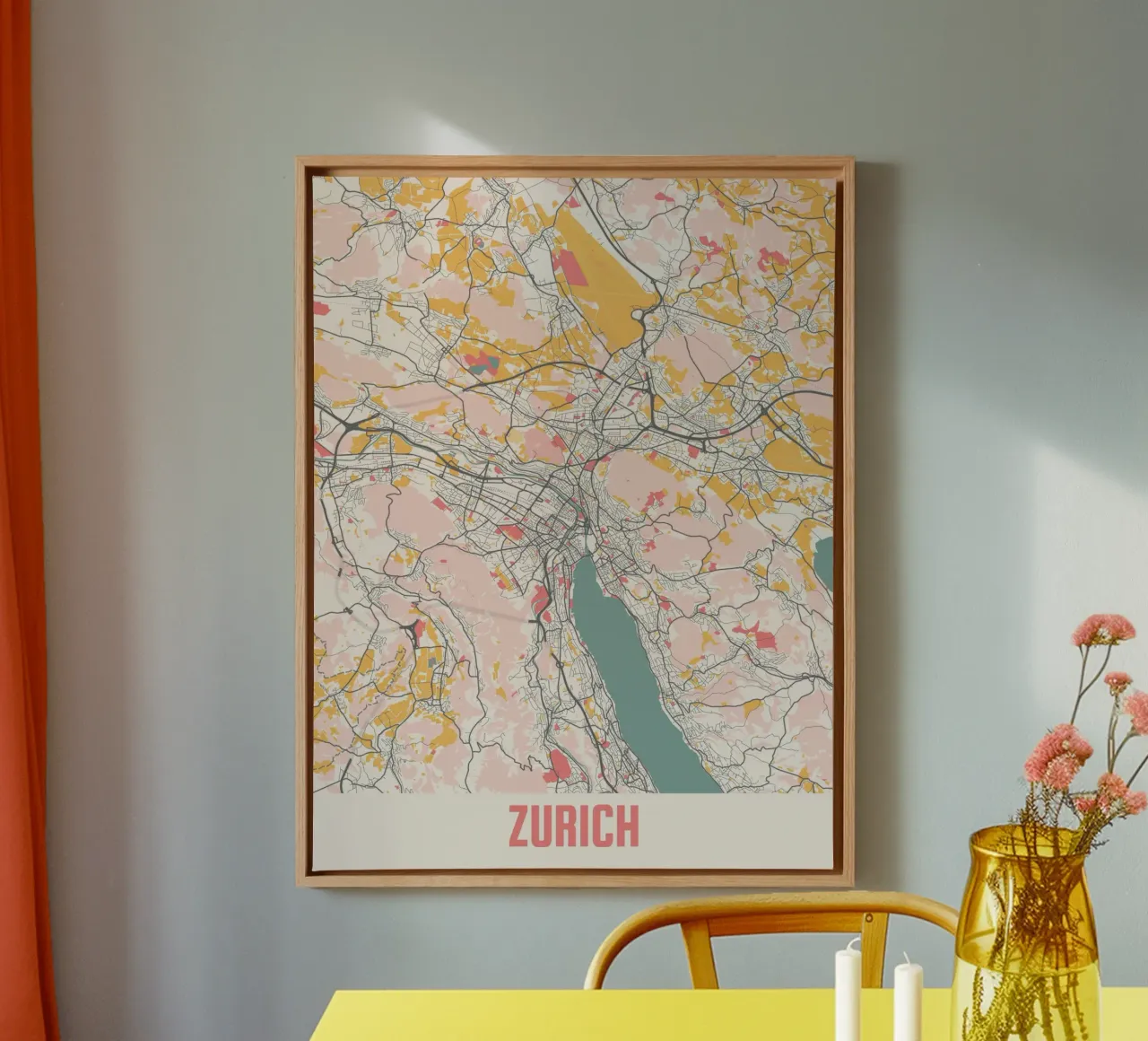 ZURICH tela con Cornice a cassetta da Travelstudio