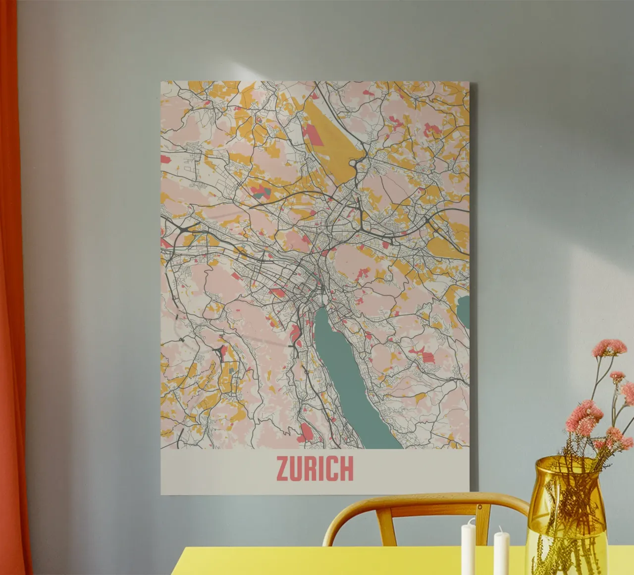 ZURICH tela con Cornice a cassetta da Travelstudio