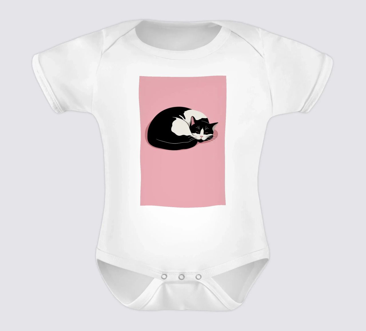 Feline Rest Kurzarm Babybody von Seren Liodra
