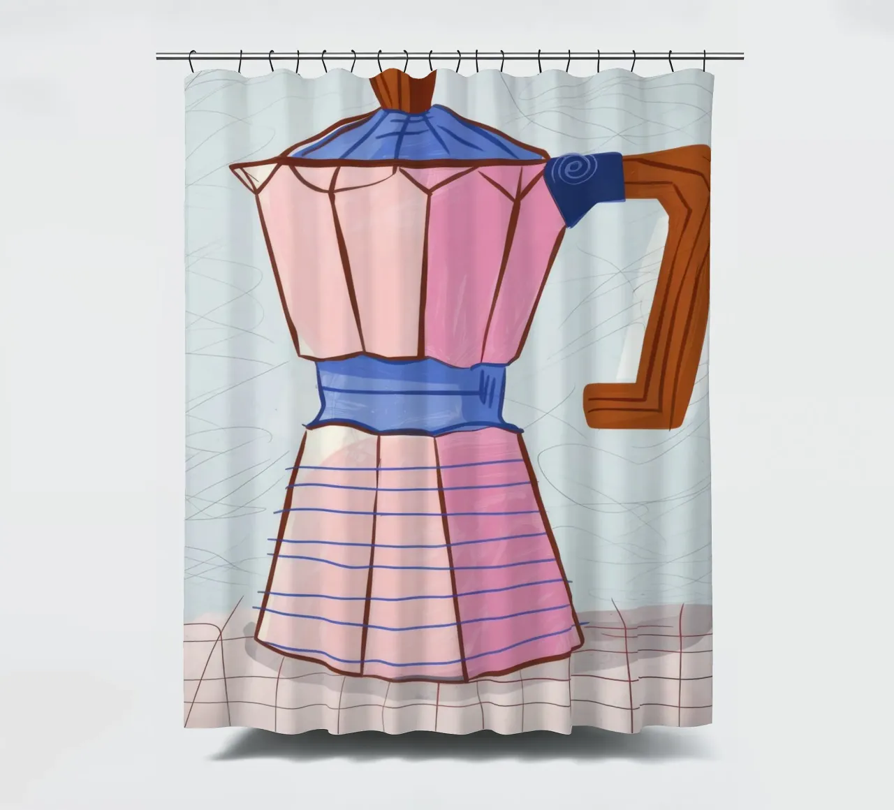Coffee Elegance shower curtain by Seren Liodra