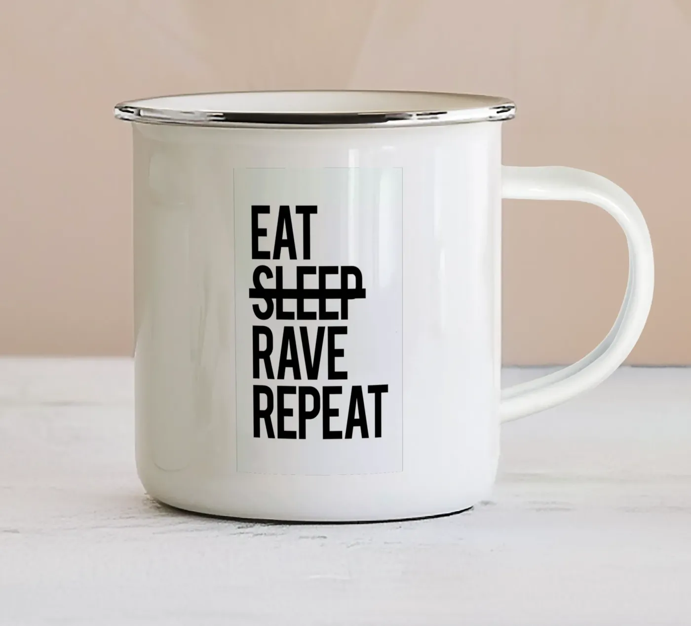 Repeat enamel mug by Studio One