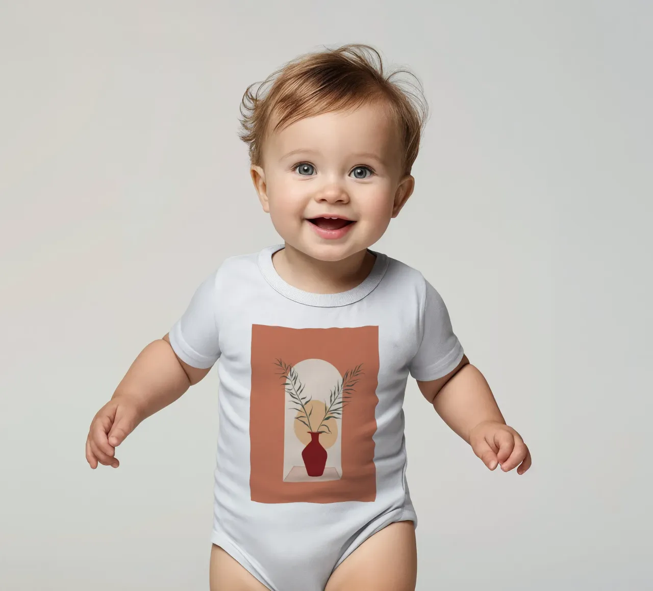Vaso rustico body neonato maniche corte da Seren Liodra