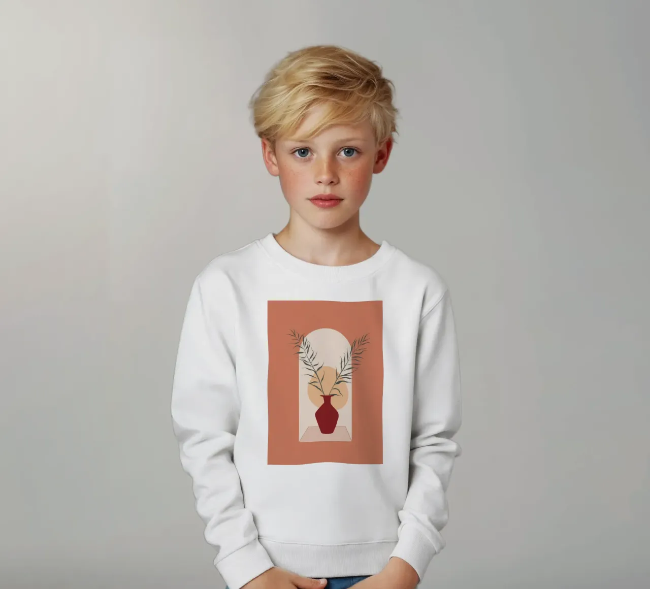 Jarrón rústico sudadera para niño de Seren Liodra