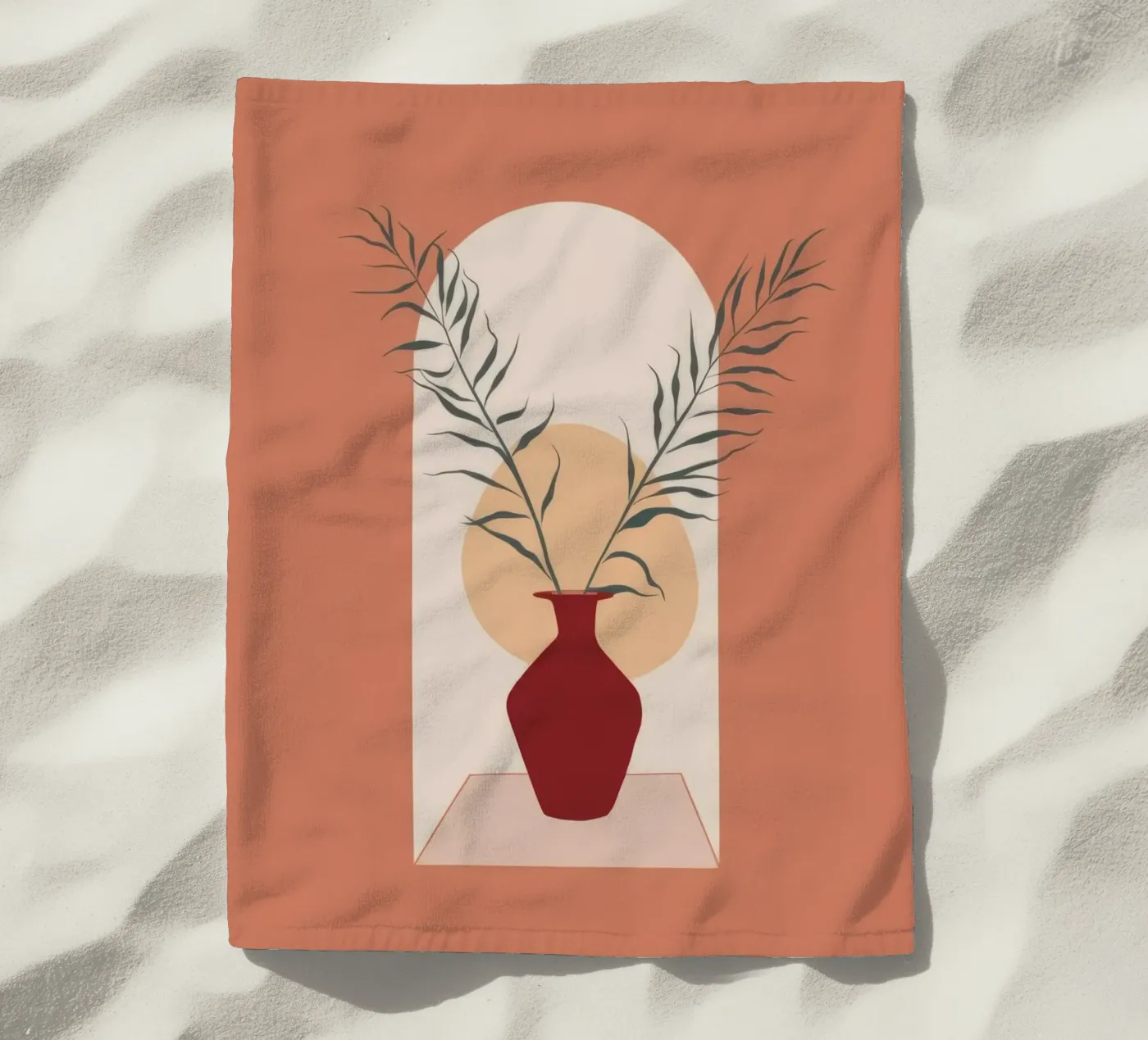 Rustic Vase beach towel by Seren Liodra