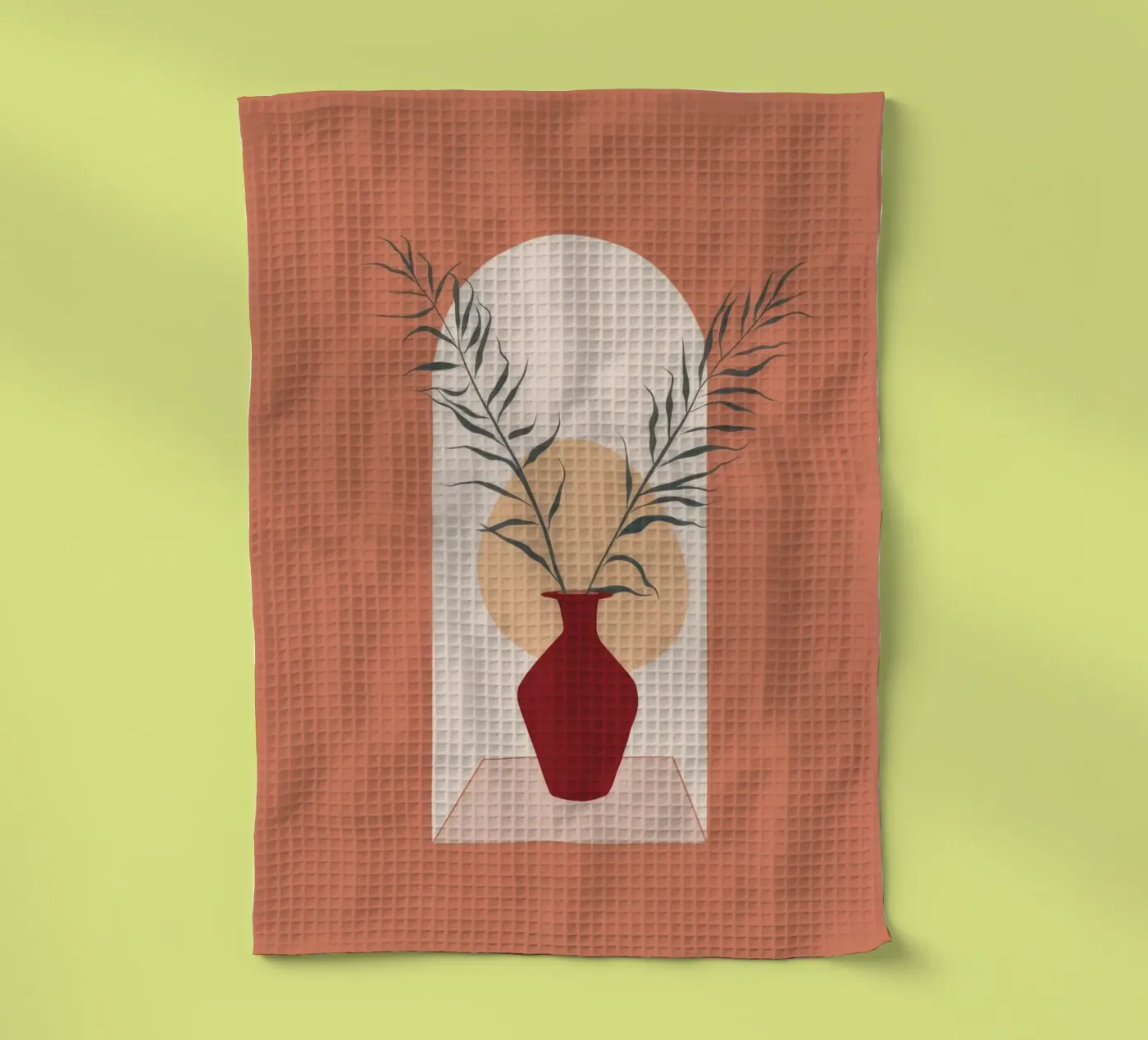 Rustic Vase tea towel by Seren Liodra
