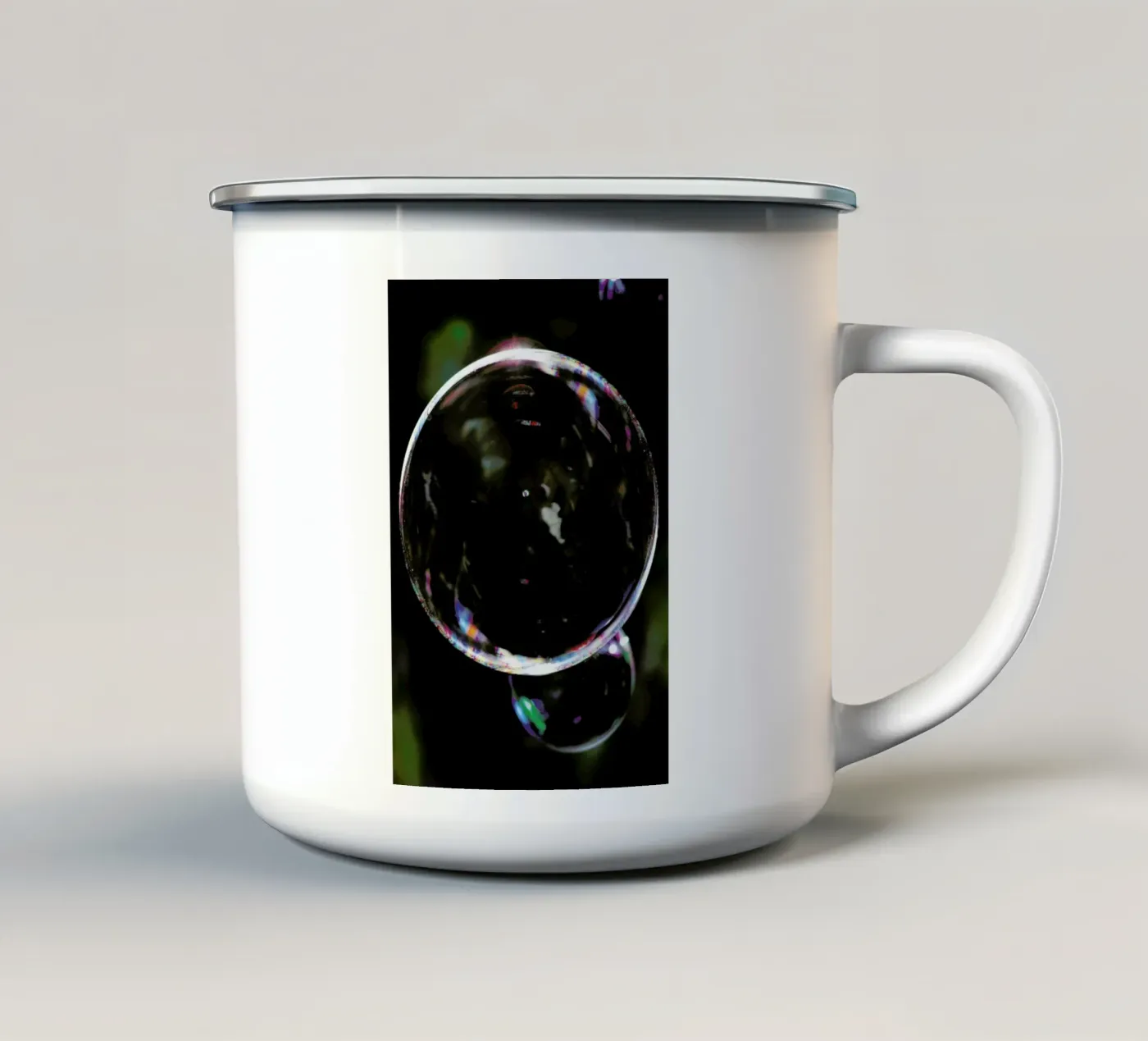 Bubble enamel mug by Shot By Clint