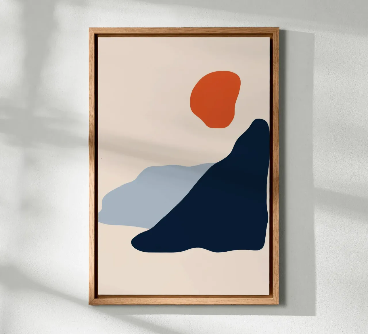 Abstract evenwicht canvas met Baklijst van Seren Liodra