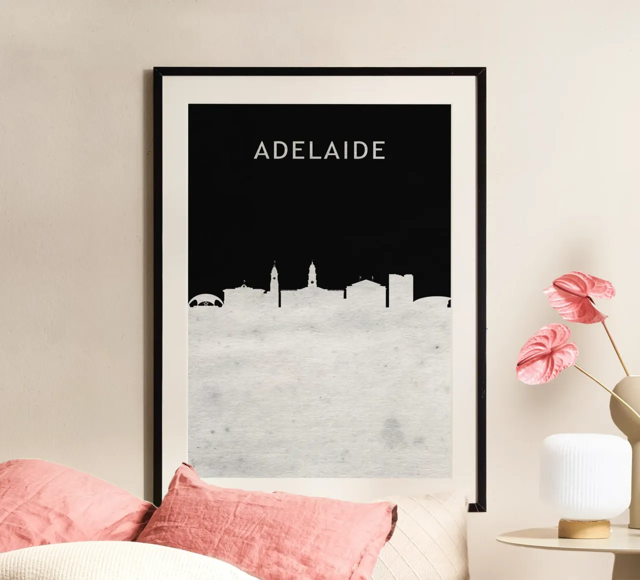 Adelaide Australia poster con telaio in legno da Travelstudio