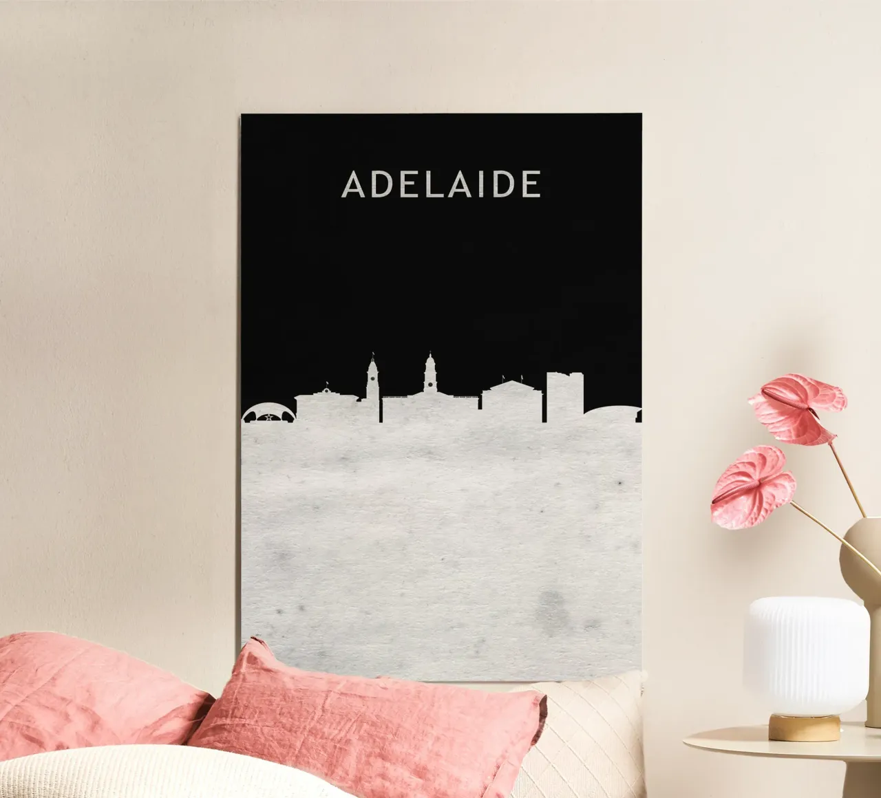 Adelaide Australia poster con telaio in legno da Travelstudio