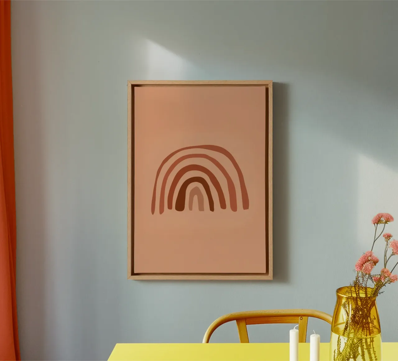 Regenboog op aarde canvas met Baklijst van Seren Liodra