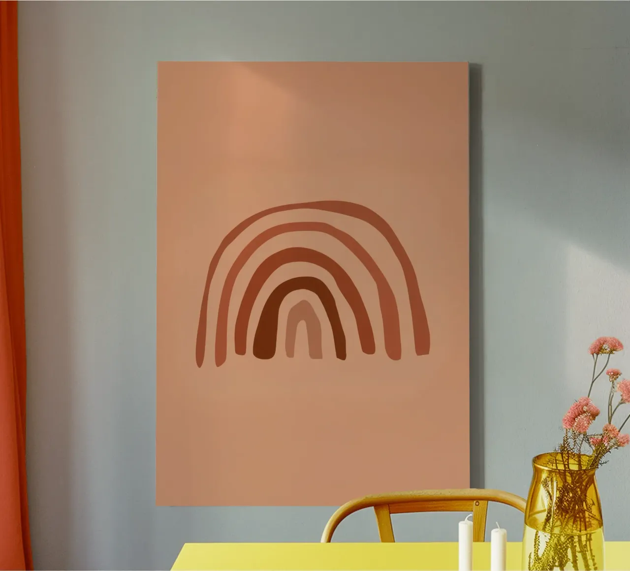 Regenboog op aarde canvas met Baklijst van Seren Liodra