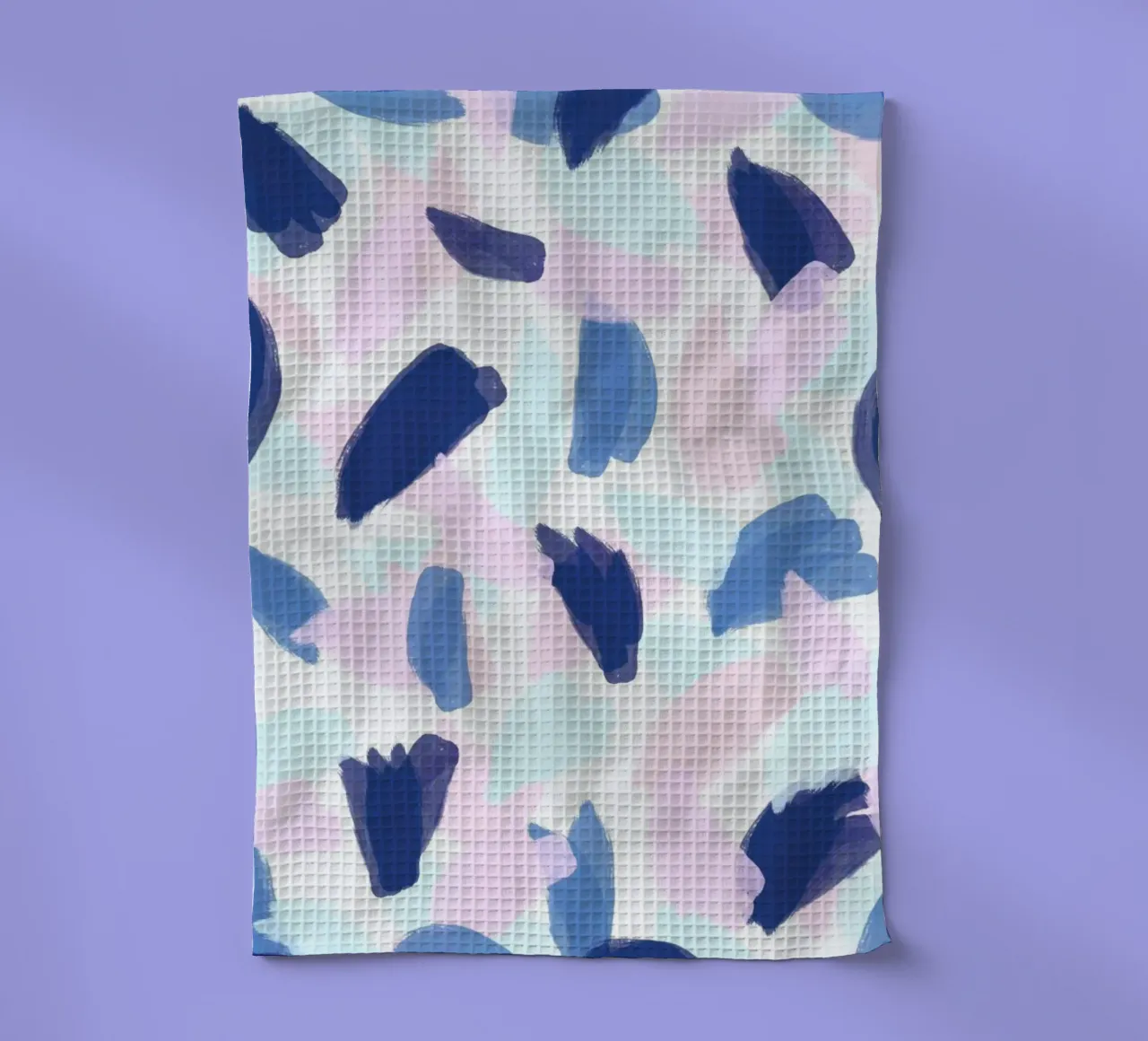 Blue and Pink Paint tea towel by cafelab