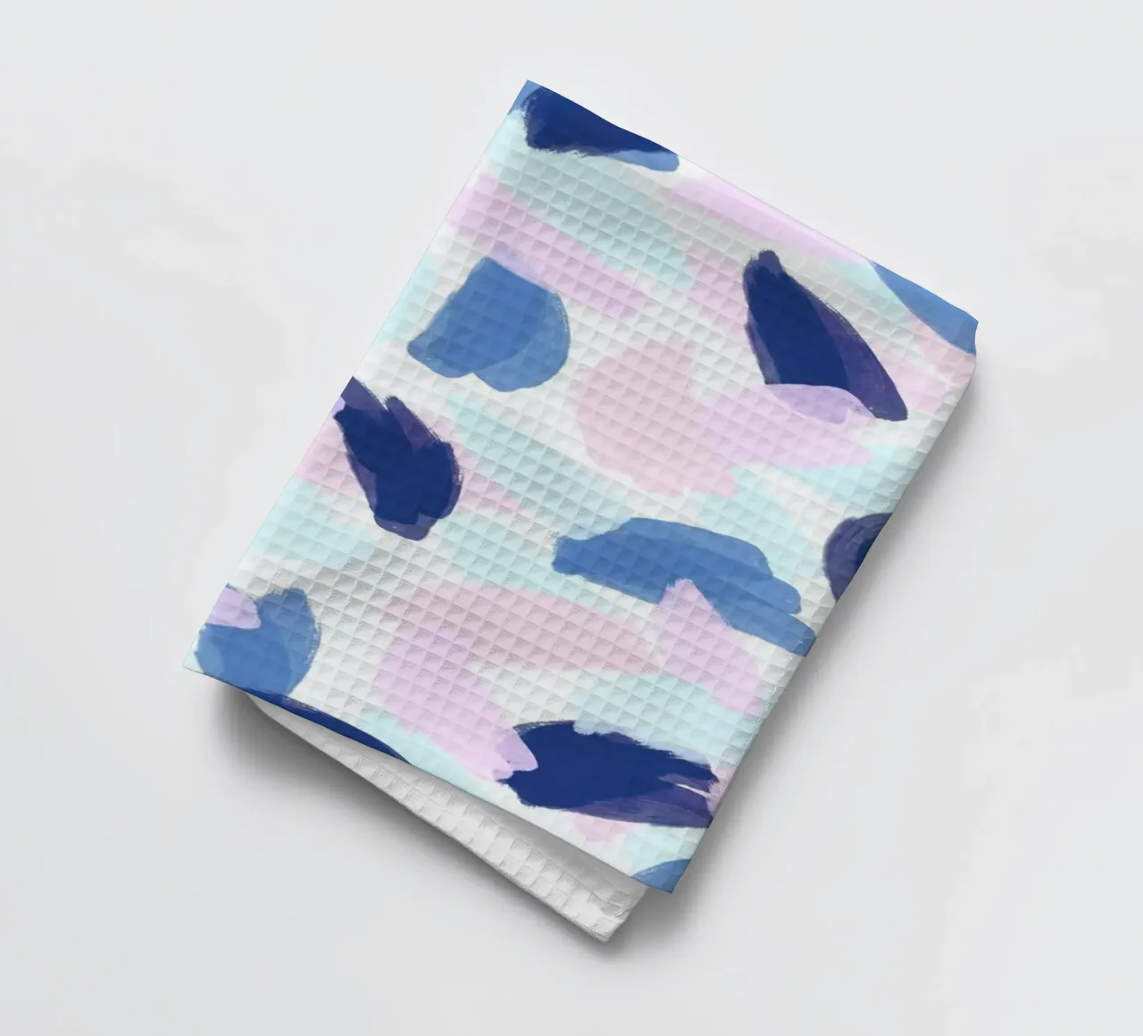 Blue and Pink Paint tea towel by cafelab