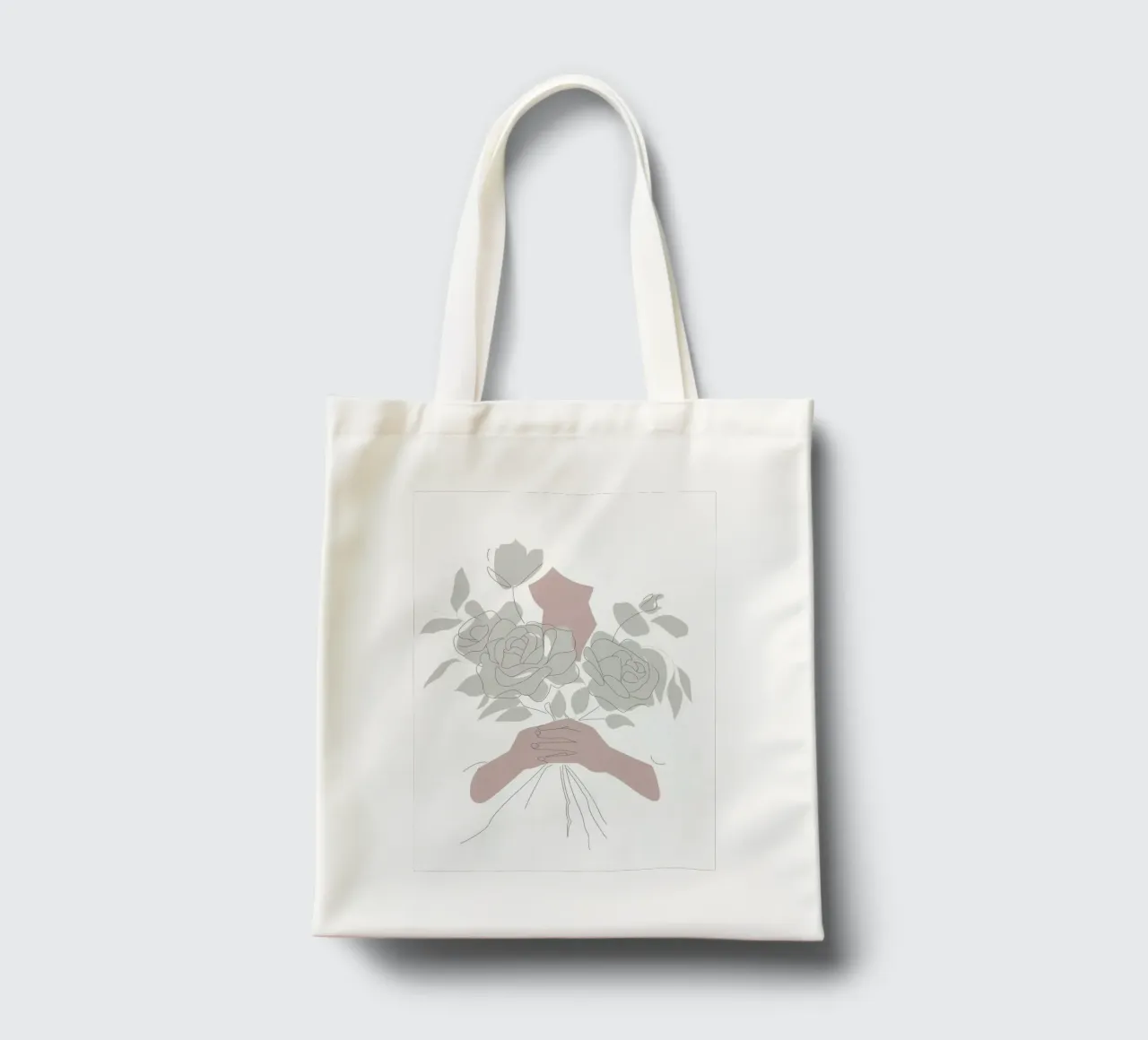 Bouquet nascosto borsa in juta da Seren Liodra