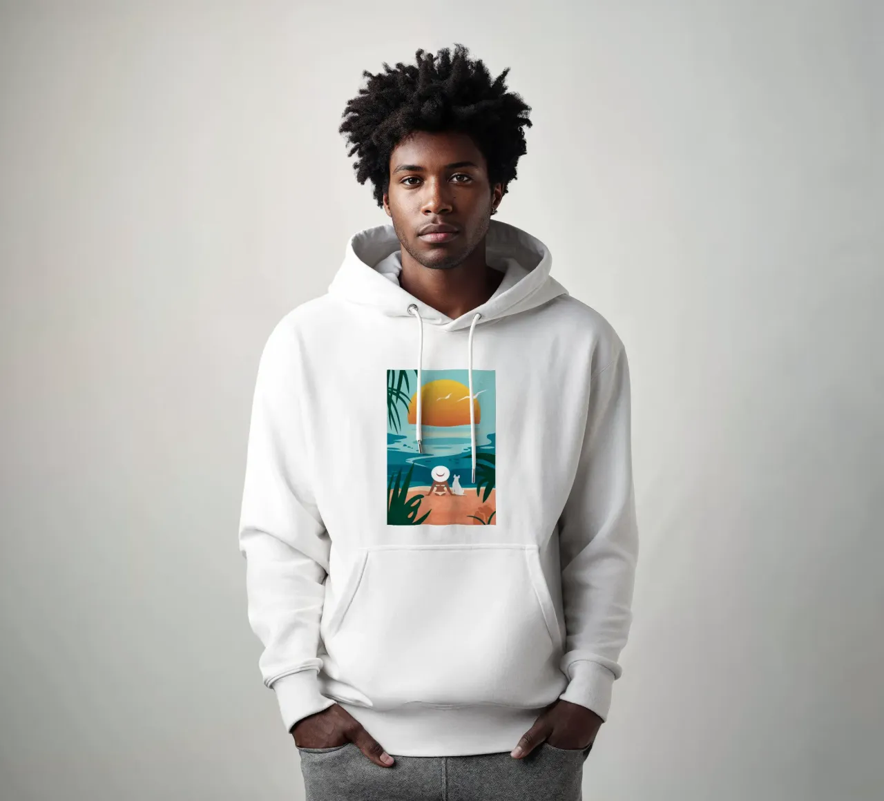 Compagni di tramonto felpa con cappuccio da Seren Liodra