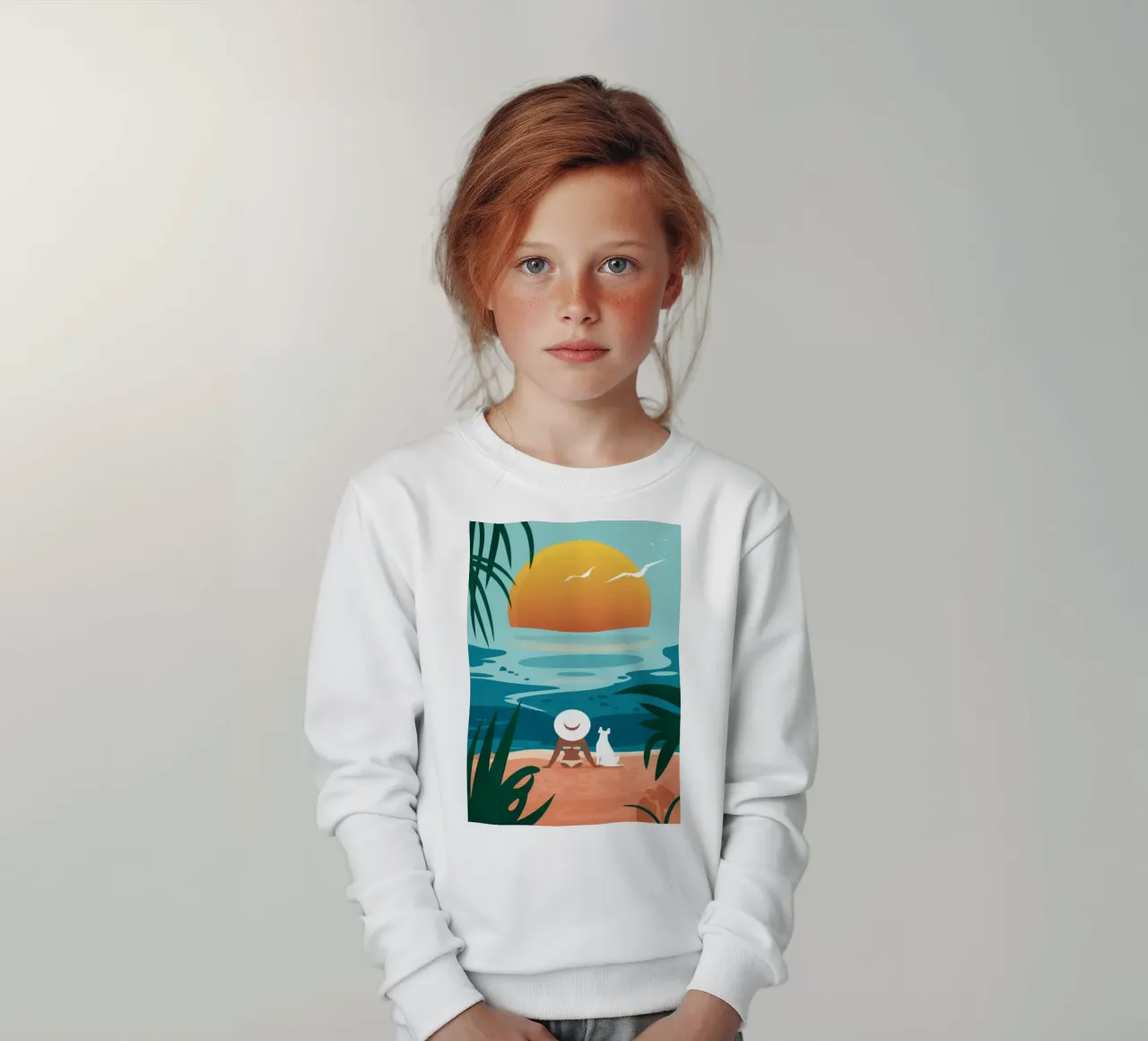Compagni di tramonto felpa bambino da Seren Liodra