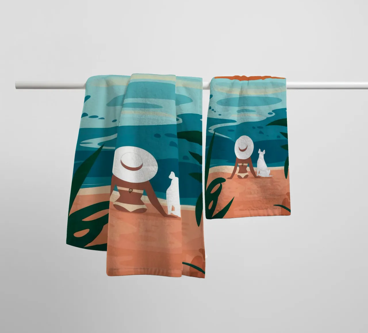 Compagni di tramonto asciugamano da bagno da Seren Liodra