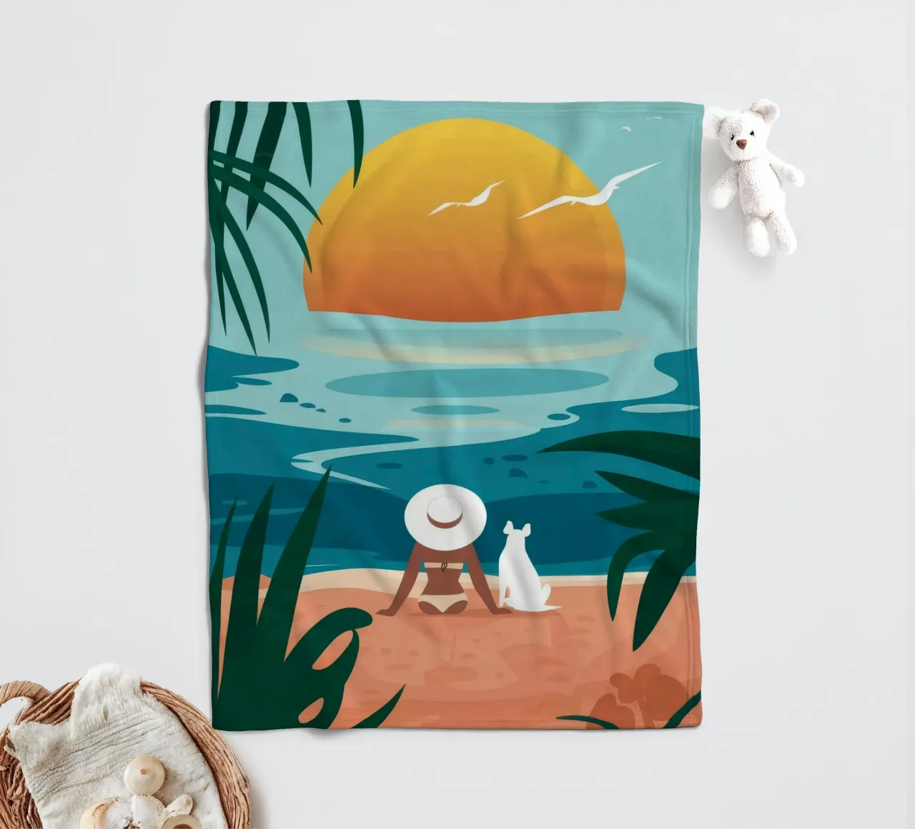 Compagni di tramonto coperta in pile da Seren Liodra