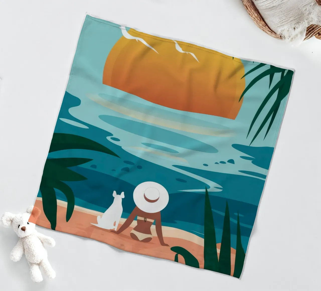 Compagni di tramonto coperta in pile da Seren Liodra