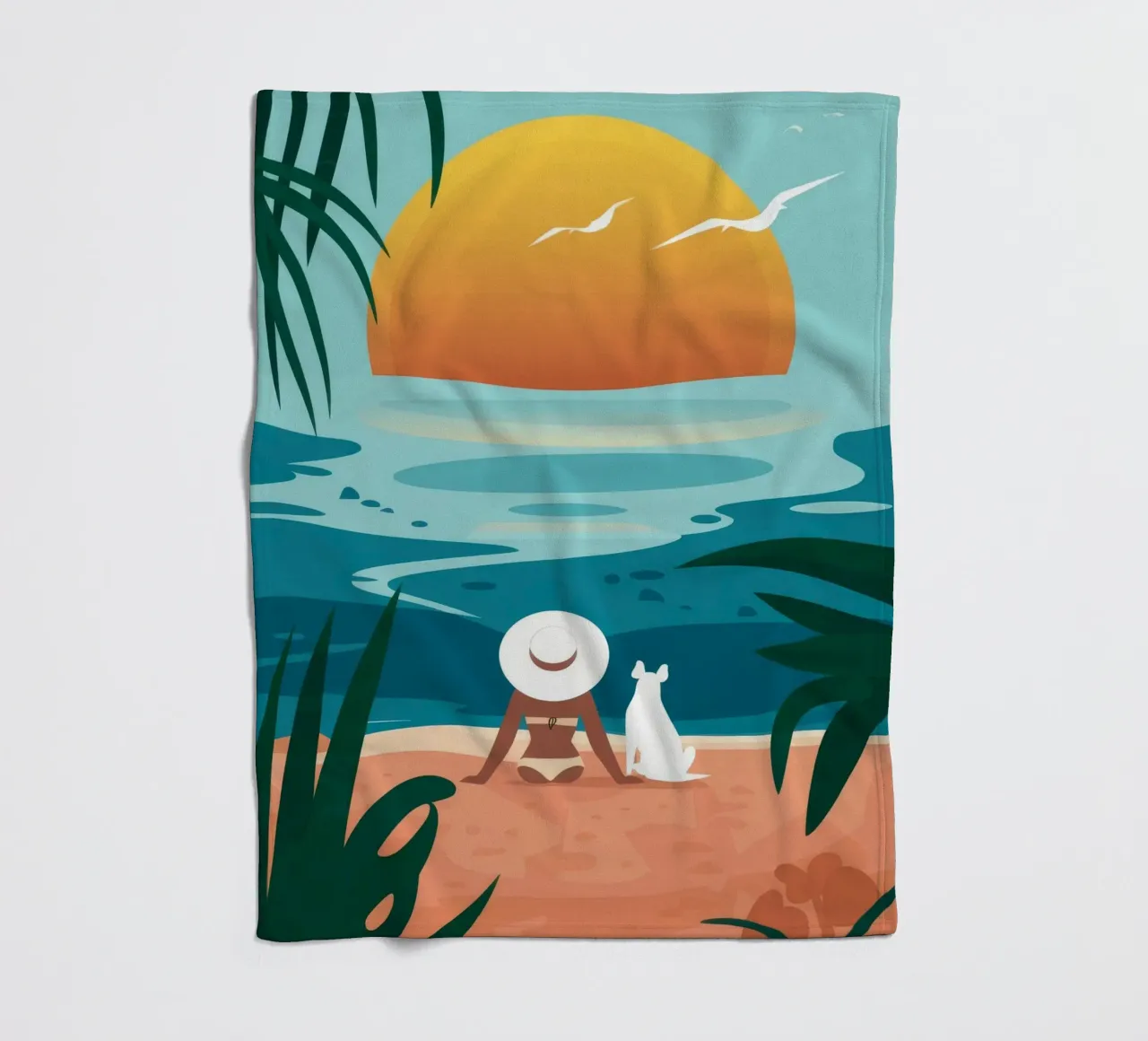 Compagni di tramonto coperta in pile da Seren Liodra