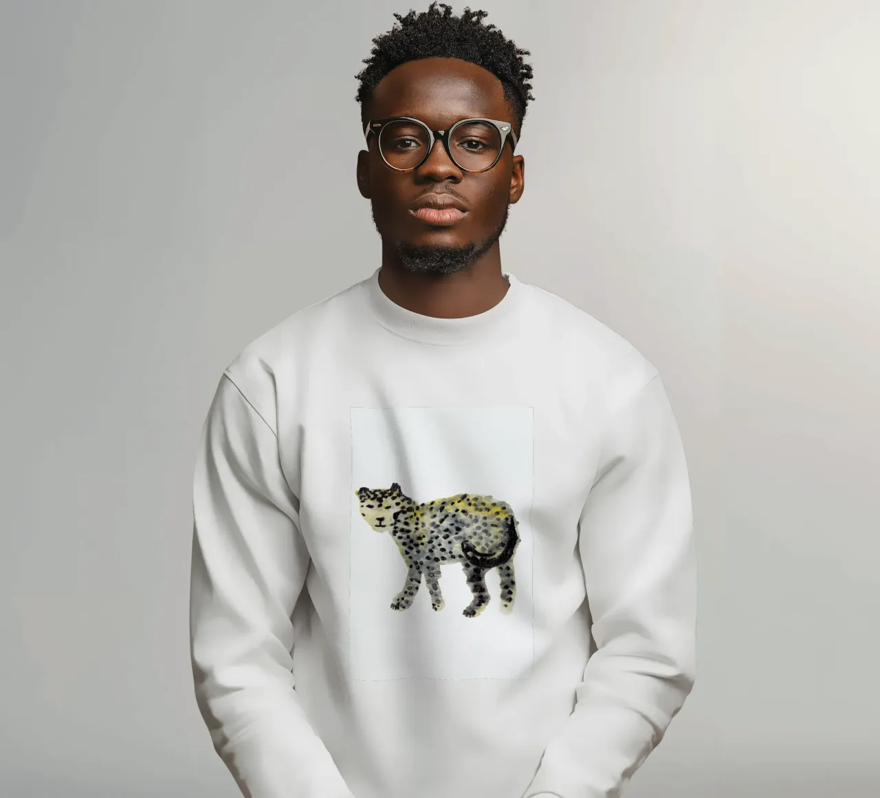 Leopard I sweatshirt van Farina Kuklinski