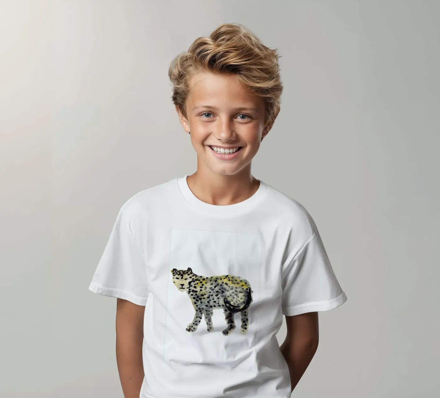 Leopard I kinder t-shirt van Farina Kuklinski